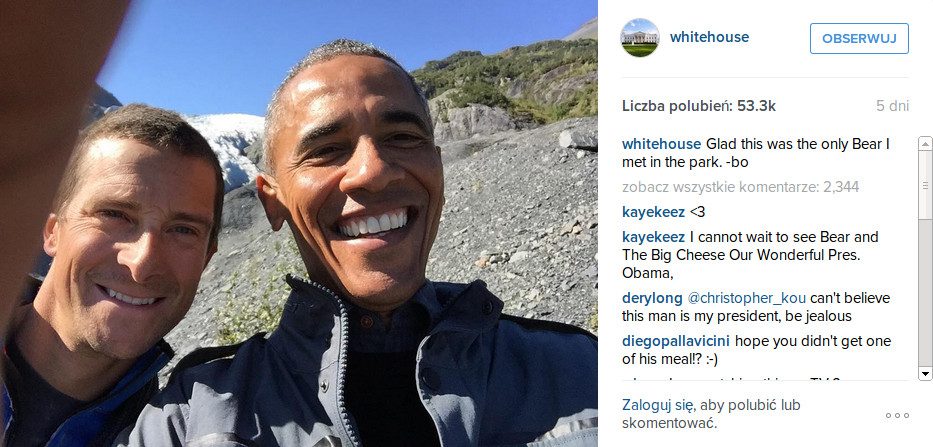 Bear Grylls i Barack Obama na Alasce (fot. zrzut ekranu instagram.com)