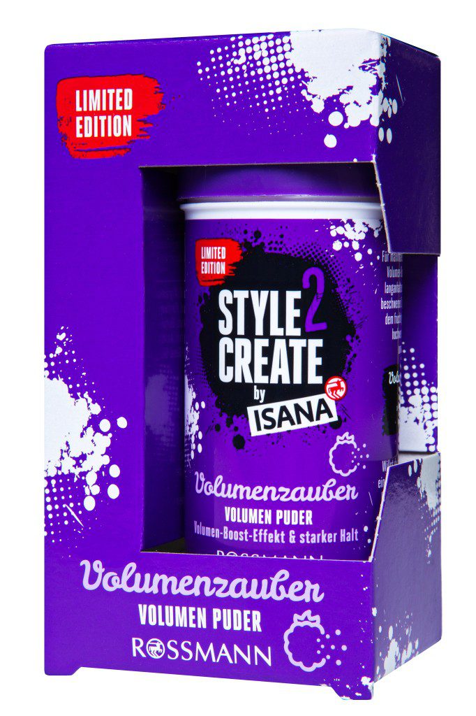 Isana Style 2 Create puder zwiększający objętość włosów o zapachu czerwonych jagód Kopia