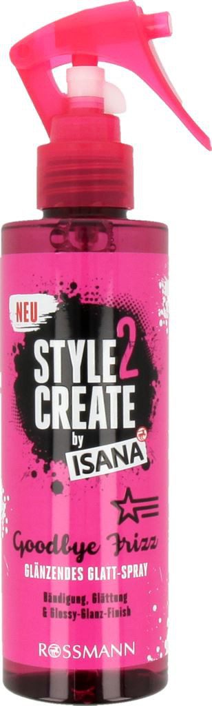 Isana Style 2 Create spray nabłyszczający do prostowania włosów Smooth Shine