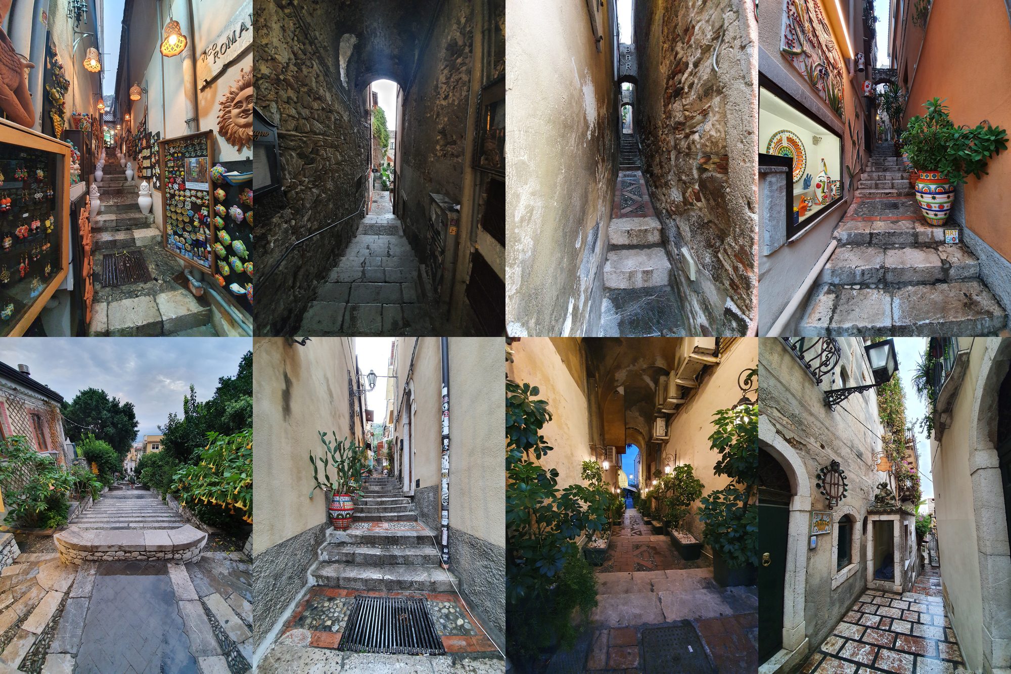 wąskie uliczki i schody czynią z Taorminy wyjątkowo tajemnicze miejsce